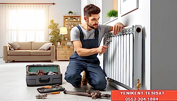 Yenikent'te profesyonel tesisatçı, petek tamiri ve montajı yapıyor.